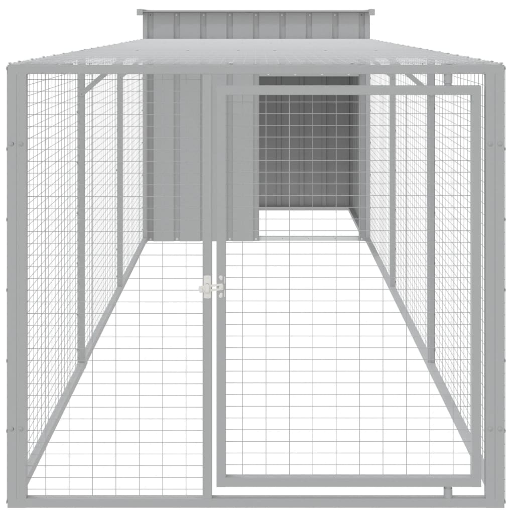 Kippenhok Met Ren Staal 110 x 405 x 110 cm