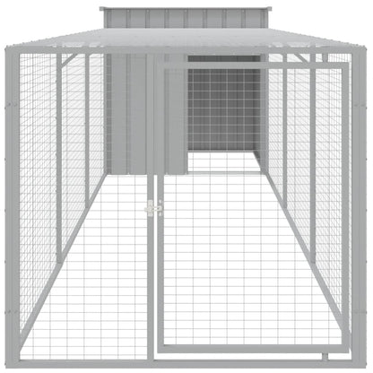 Kippenhok Met Ren Staal 110 x 405 x 110 cm