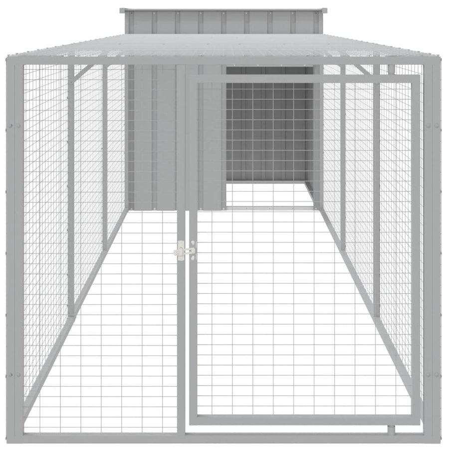 Kippenhok Met Ren Staal 110 x 405 x 110 cm