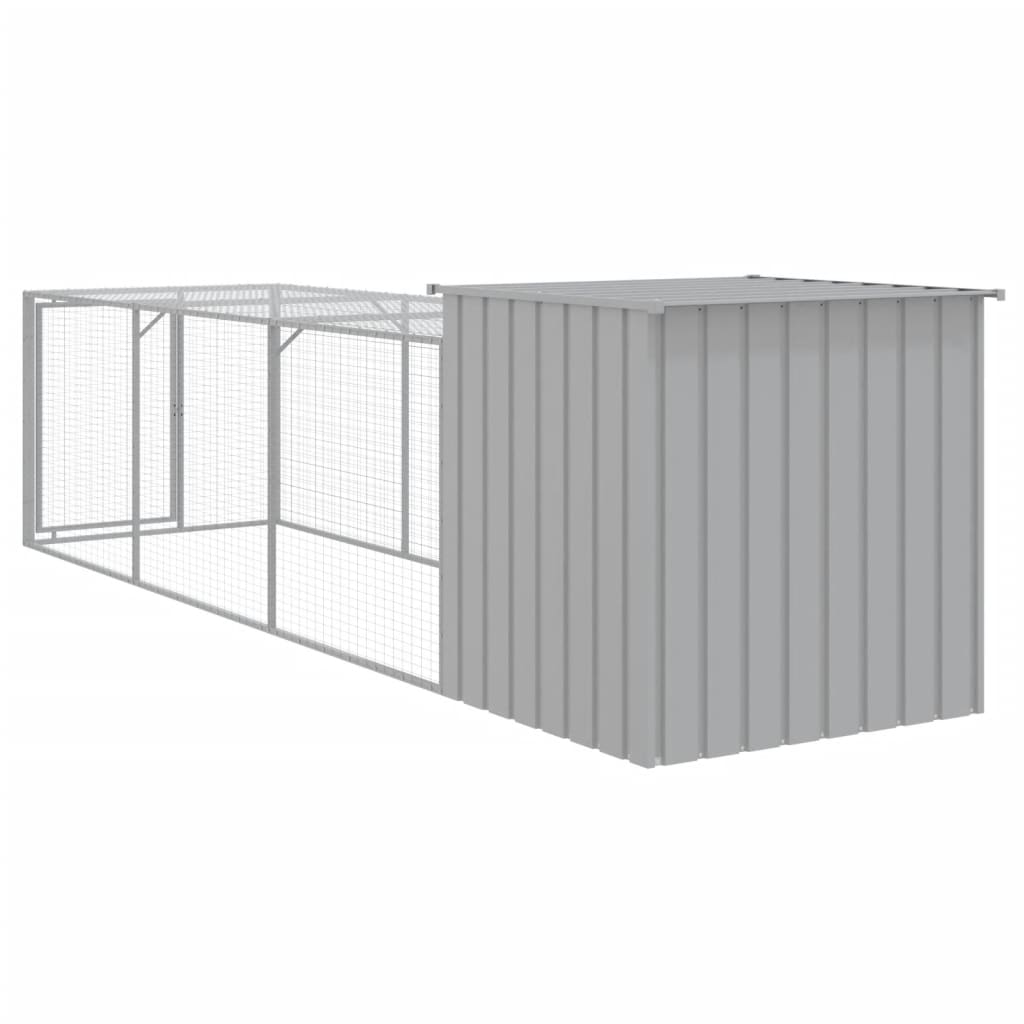 Kippenhok Met Ren Staal 110 x 405 x 110 cm