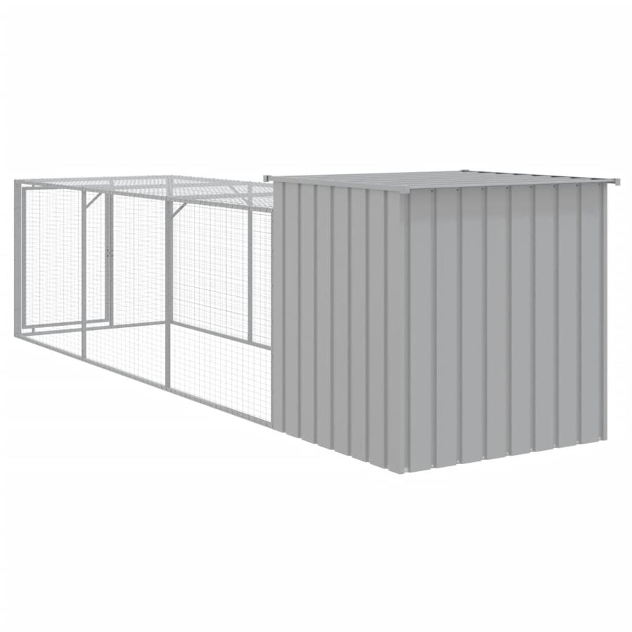 Kippenhok Met Ren Staal 110 x 405 x 110 cm