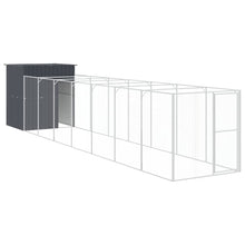 Hondenhok Met Ren 165X863X181 Cm Gegalvaniseerd Staal Antraciet