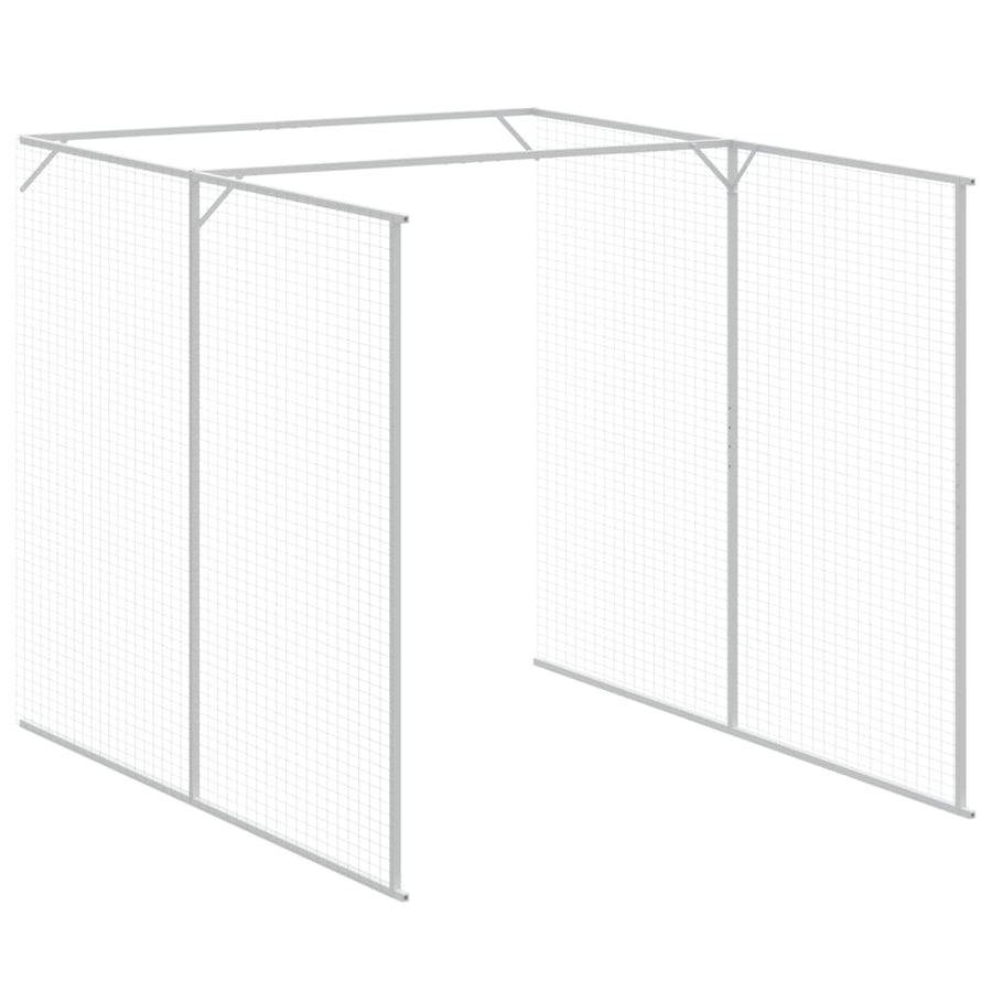Hondenhok Met Ren 165X863X181 Cm Gegalvaniseerd Staal Antraciet