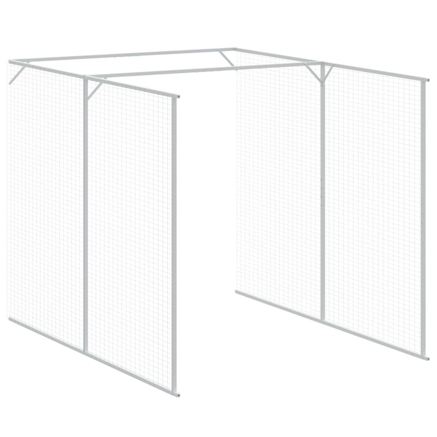 Hondenhok met ren 165x1067x181 cm staal antraciet 165 x 1067 x 181 cm Antraciet