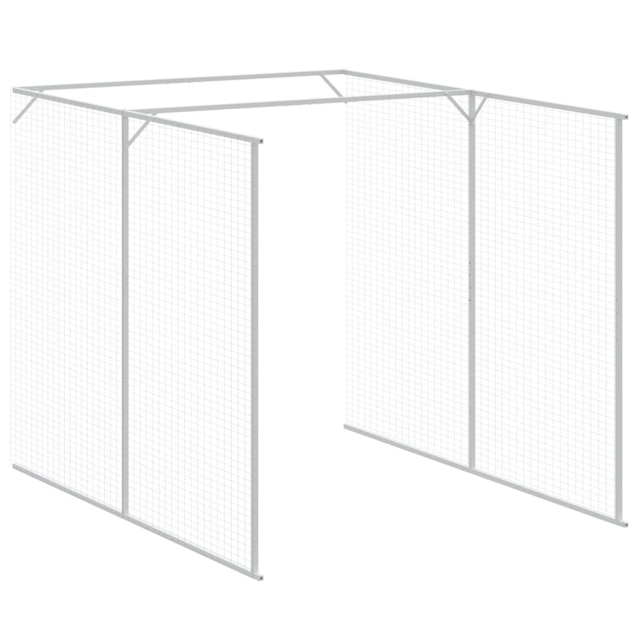 Hondenhok met ren 165x1271x181 cm staal antraciet 165 x 1271 x 181 cm Antraciet