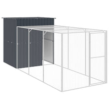 Kippenhok Met Ren Gegalvaniseerd Staal 165 x 455 x 181 cm Antraciet