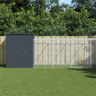 Kippenhok met ren 165x106.7x181 cm staal antraciet