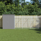 Kippenhok met ren 165x659x181 cm staal lichtgrijs