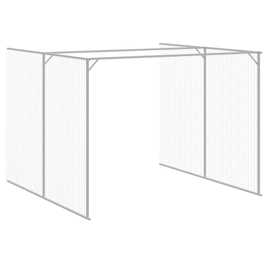 Hondenhok met ren 214x865x181 cm gegalvaniseerd staal antraciet 214 x 865 x 181 cm Antraciet