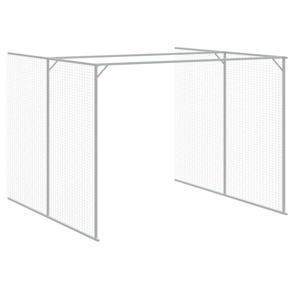 Hondenhok met ren 214x1069x181 cm staal antraciet 214 x 1069 x 181 cm Antraciet
