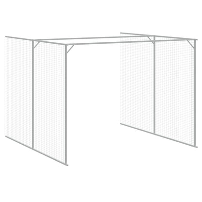 Hondenhok met ren 214x1069x181 cm staal antraciet 214 x 1069 x 181 cm Antraciet