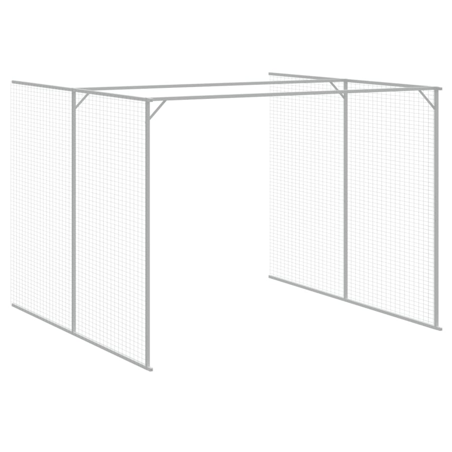 Hondenhok met ren 214x1069x181 cm staal antraciet 214 x 1069 x 181 cm Antraciet
