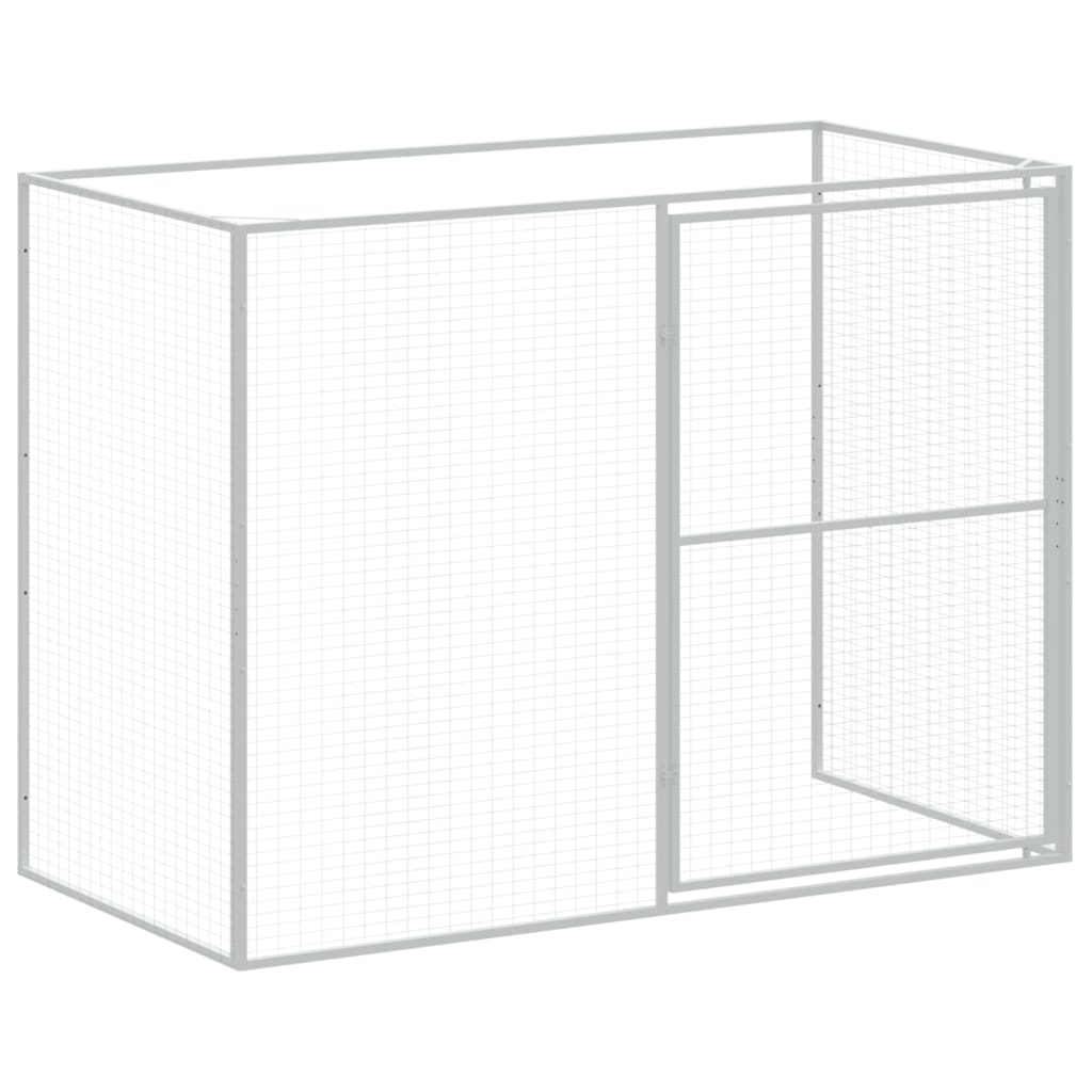 Hondenhok met ren 214x1069x181 cm staal antraciet 214 x 1069 x 181 cm Antraciet