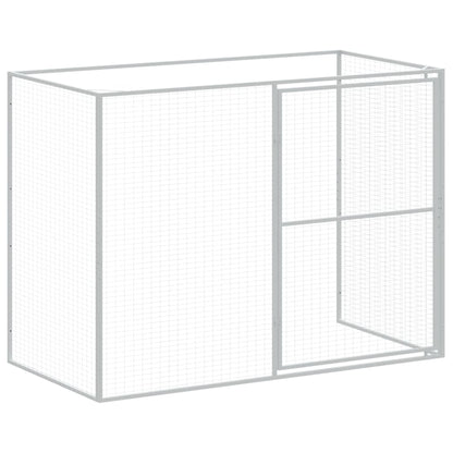 Hondenhok met ren 214x1069x181 cm staal antraciet 214 x 1069 x 181 cm Antraciet