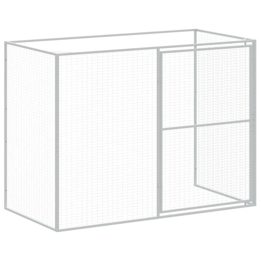 Hondenhok met ren 214x1069x181 cm staal antraciet 214 x 1069 x 181 cm Antraciet