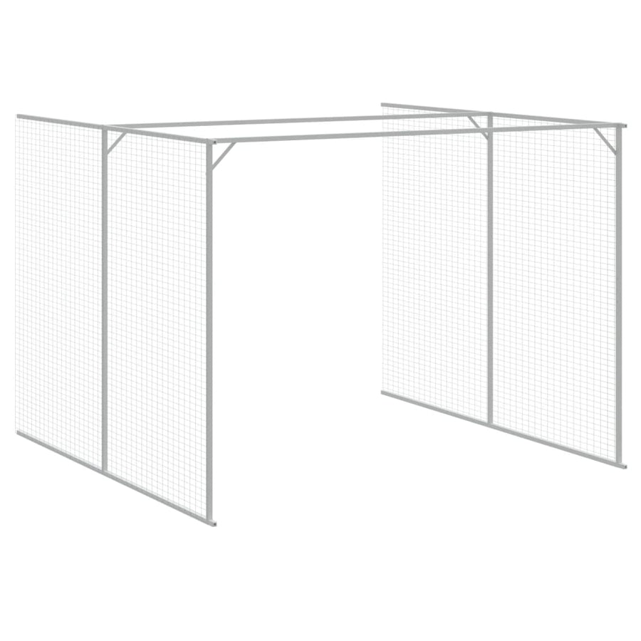 Hondenhok met ren 214x1273x181 cm staal antraciet 214 x 1273 x 181 cm Antraciet