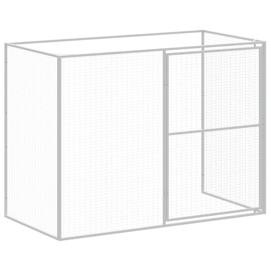 Hondenhok met ren 214x1273x181 cm staal antraciet 214 x 1273 x 181 cm Antraciet