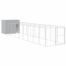 Hondenhok Met Ren Staal 214 x 1069 x 181 cm Lichtgrijs