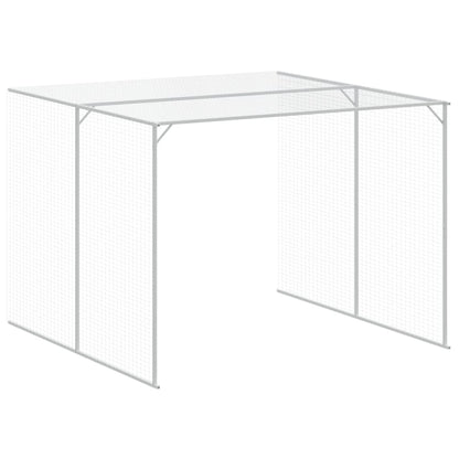 Hondenhok met ren 214x865x181 cm gegalvaniseerd staal antraciet 214 x 865 x 181 cm Antraciet