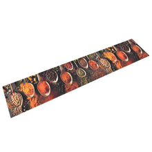 Keukenmat Wasbaar Lepel- En Kruidenprint Fluweel 60 x 300 cm Zwart en rood