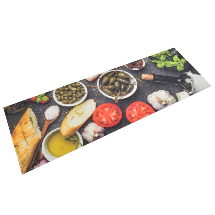 Keukenmat Wasbaar Wijn- En Dinerprint Fluweel 60 x 180 cm Multikleur