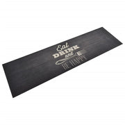 Washable kitchen mat kitchen print 45x150 cm velvet black