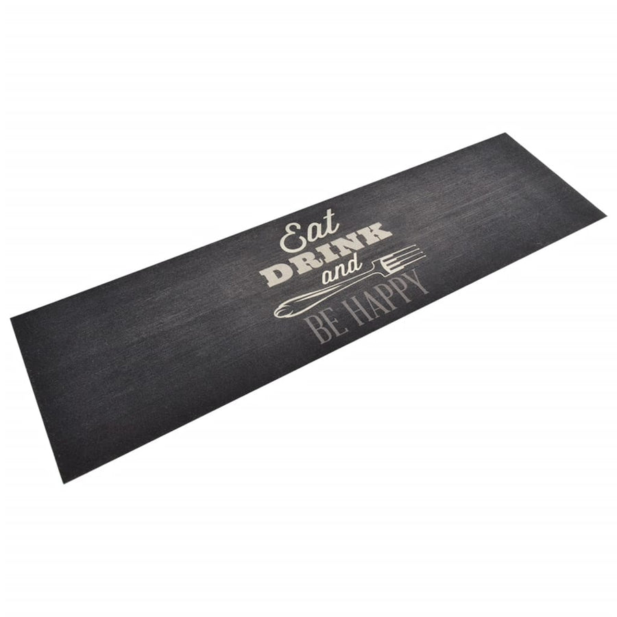 Keukenmat Wasbaar Keukenprint Fluweel 45 x 150 cm Zwart en wit