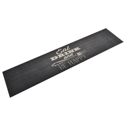 Keukenmat Wasbaar Keukenprint Fluweel 60 x 300 cm Zwart en wit