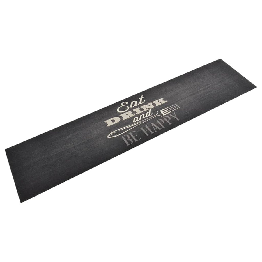 Keukenmat Wasbaar Keukenprint Fluweel 60 x 300 cm Zwart en wit