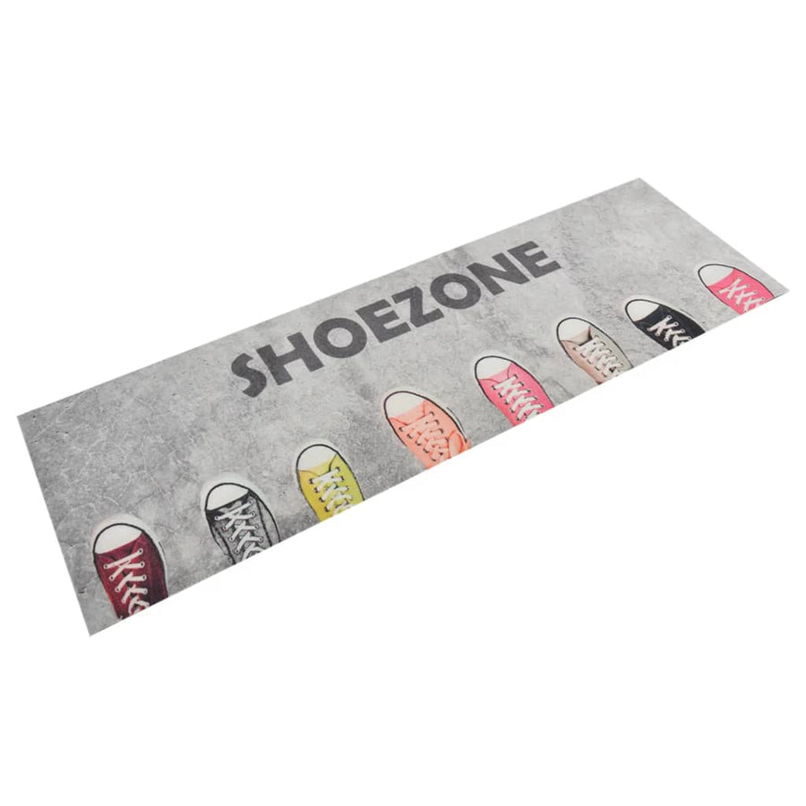 Keukenmat wasbaar shoezone-print 60x180 cm fluweel
