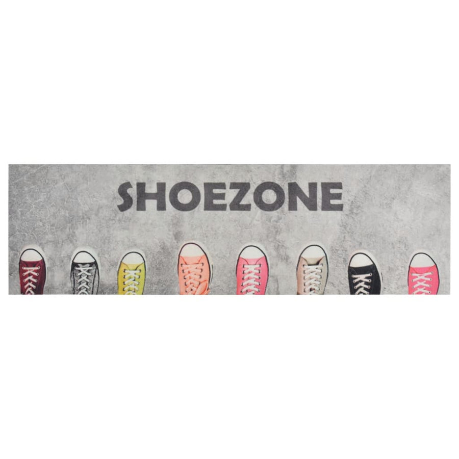 Keukenmat wasbaar shoezone-print 60x180 cm fluweel