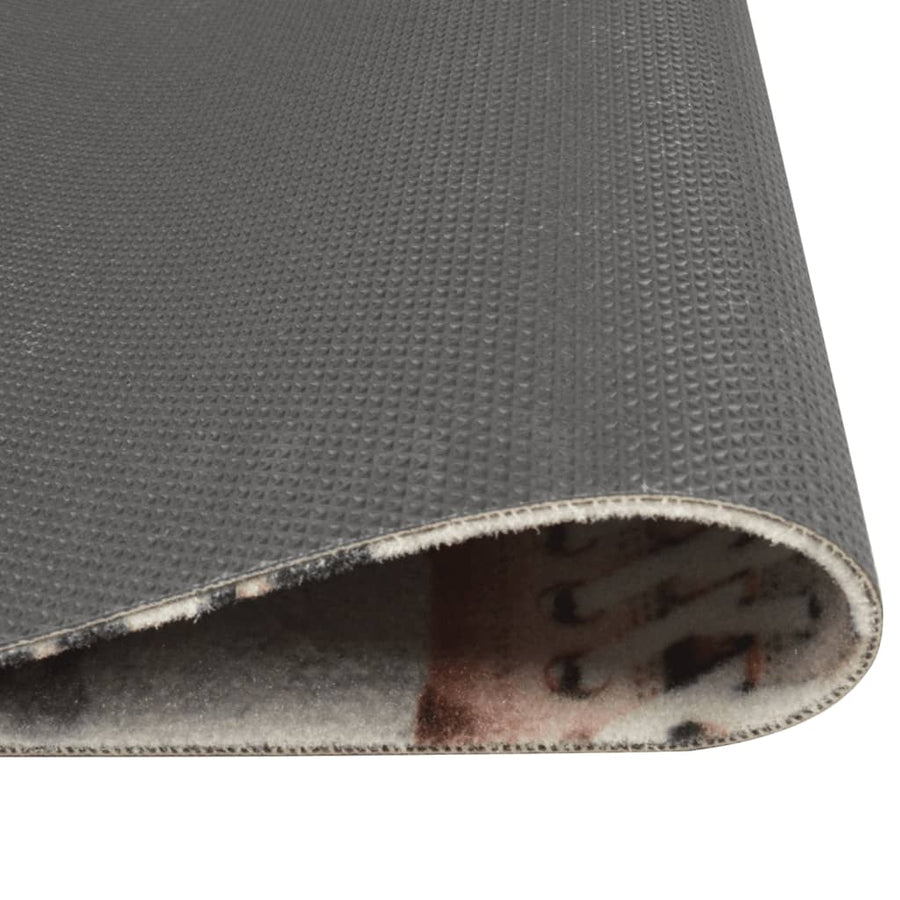 Keukenmat wasbaar shoezone-print 60x180 cm fluweel