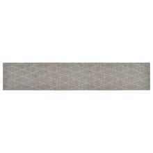 Keukenmat Wasbaar Geruit Fluweel 60 x 300 cm Lichtgrijs