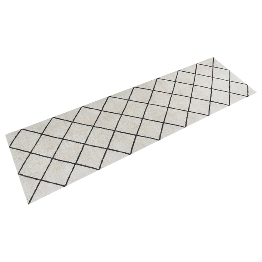 Keukenmat Wasbaar Geblokt Fluweel 45 x 150 cm Vierkant