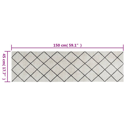 Keukenmat Wasbaar Geblokt Fluweel 45 x 150 cm Vierkant