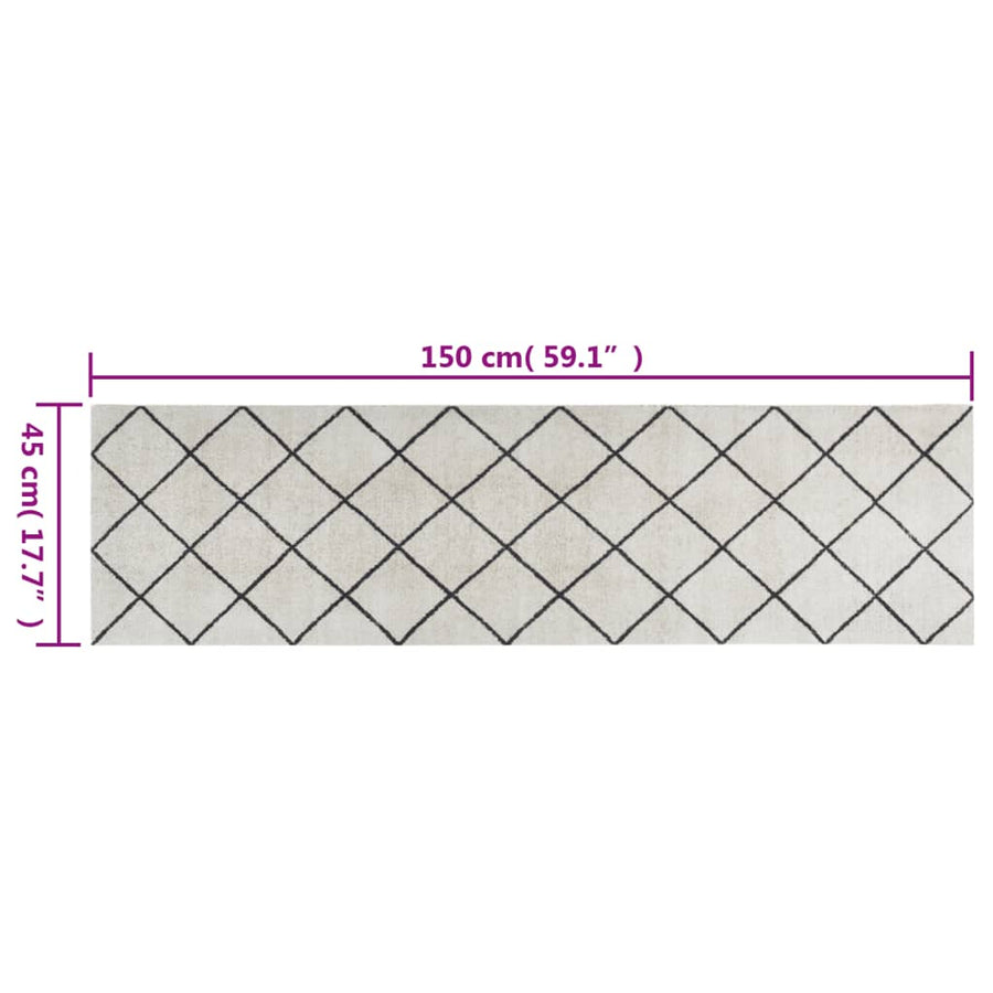 Keukenmat Wasbaar Geblokt Fluweel 45 x 150 cm Vierkant