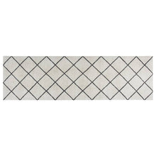 Keukenmat Wasbaar Geblokt Fluweel 60 x 180 cm Vierkant