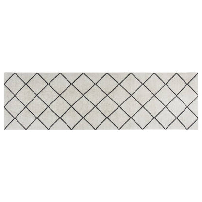 Keukenmat Wasbaar Geblokt Fluweel 60 x 180 cm Vierkant