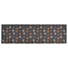 Keukenmat Wasbaar Potenprint Fluweel 60 x 180 cm Grijs met pootafdrukken
