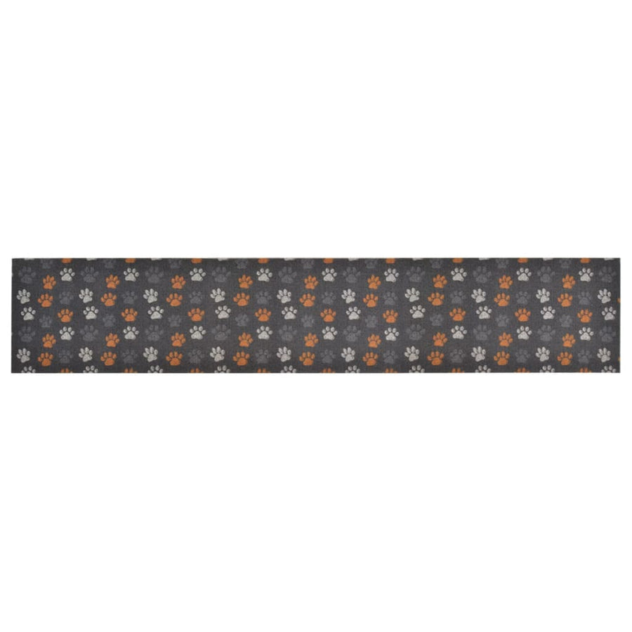 Keukenmat wasbaar potenprint 60x300 cm fluweel