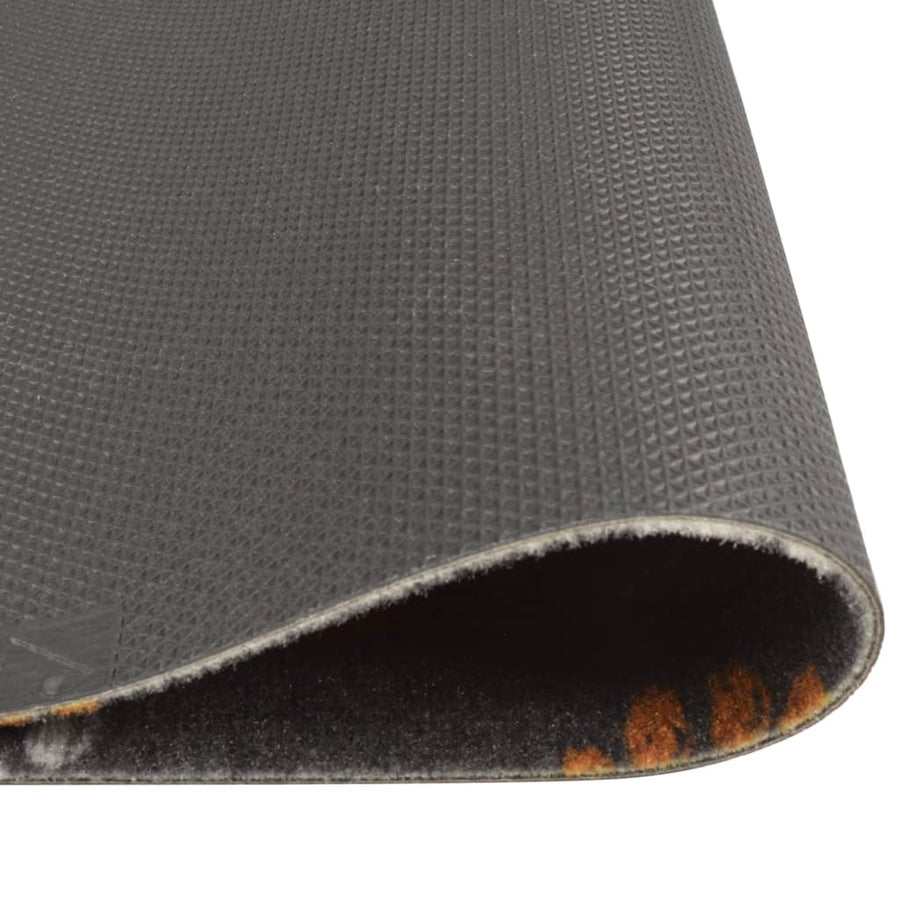 Keukenmat wasbaar potenprint 60x300 cm fluweel