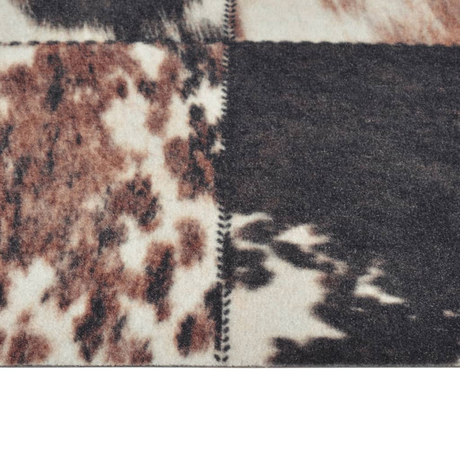 Keukenmat Wasbaar Dierenhuidprint Fluweel 45 x 150 cm Zwart en bruin