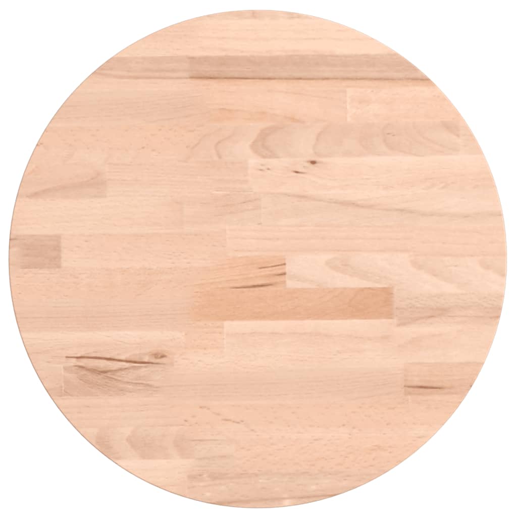 Tafelblad Rond Ø30X2,5 Cm Massief Beukenhout 1 30 x 2.5 cm Lichtbruin