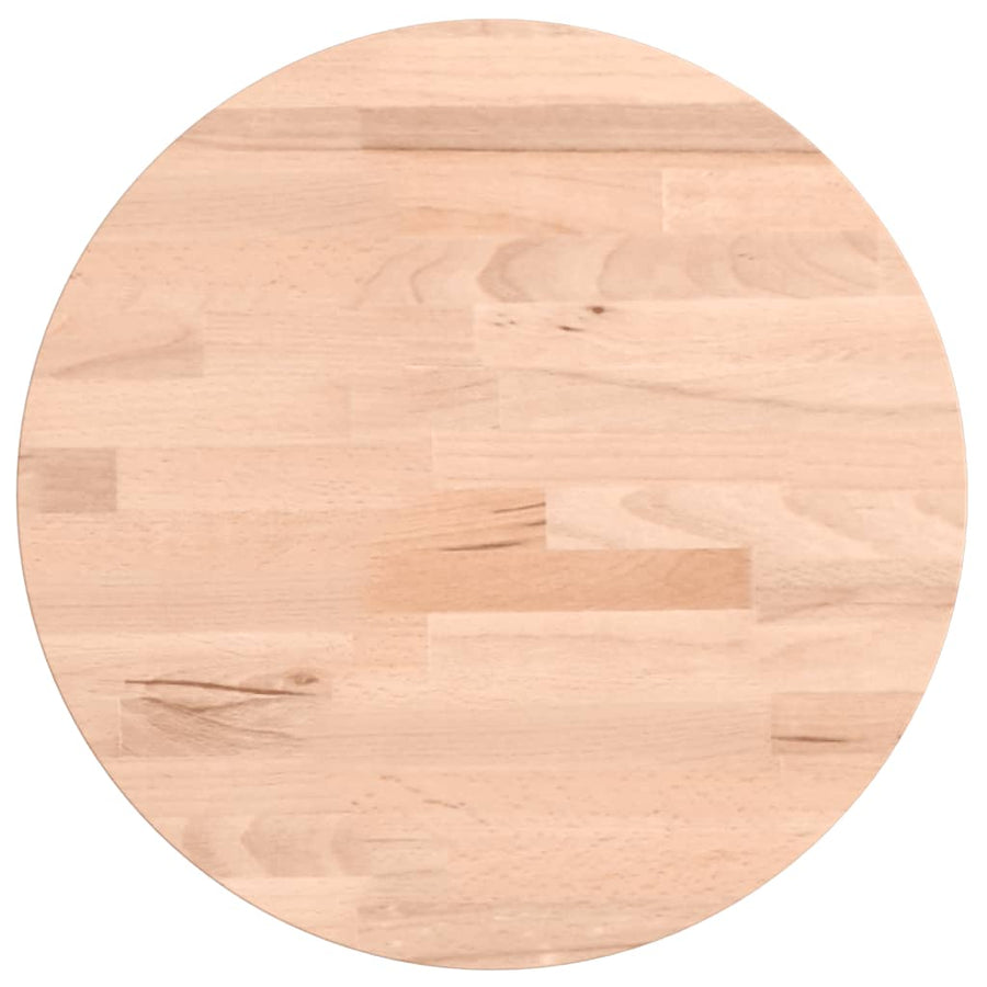 Tafelblad Rond Ø30X2,5 Cm Massief Beukenhout 1 30 x 2.5 cm Lichtbruin
