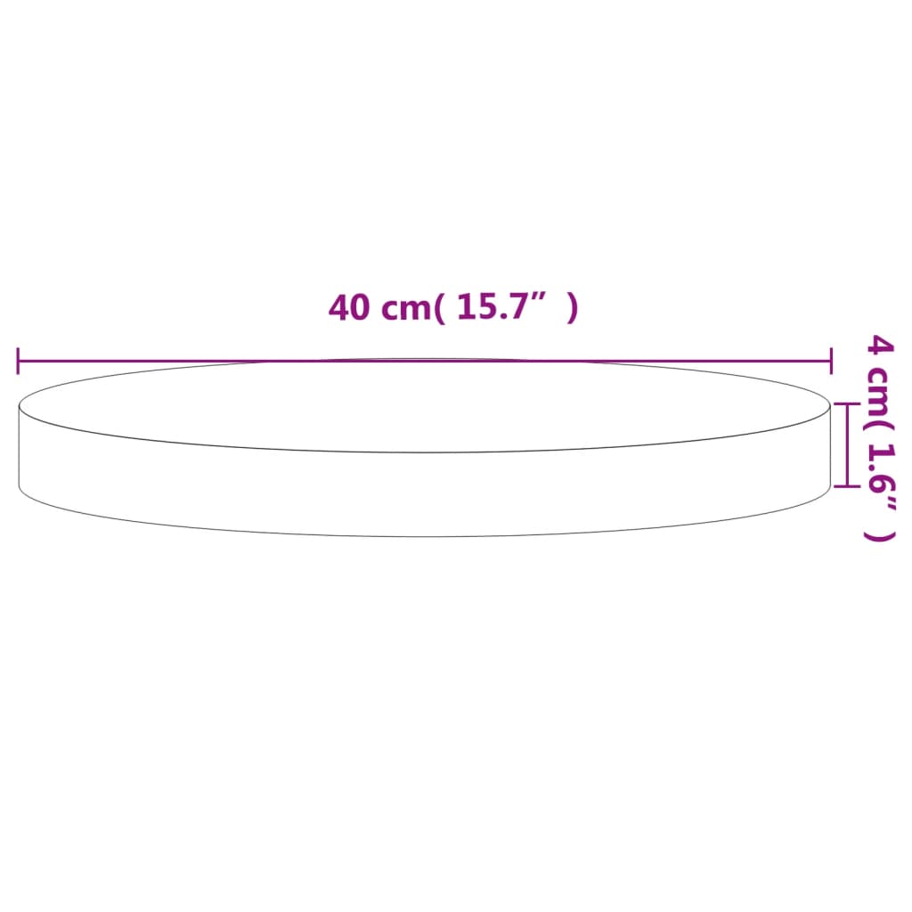 Tafelblad Rond Ø40X4 Cm Massief Beukenhout