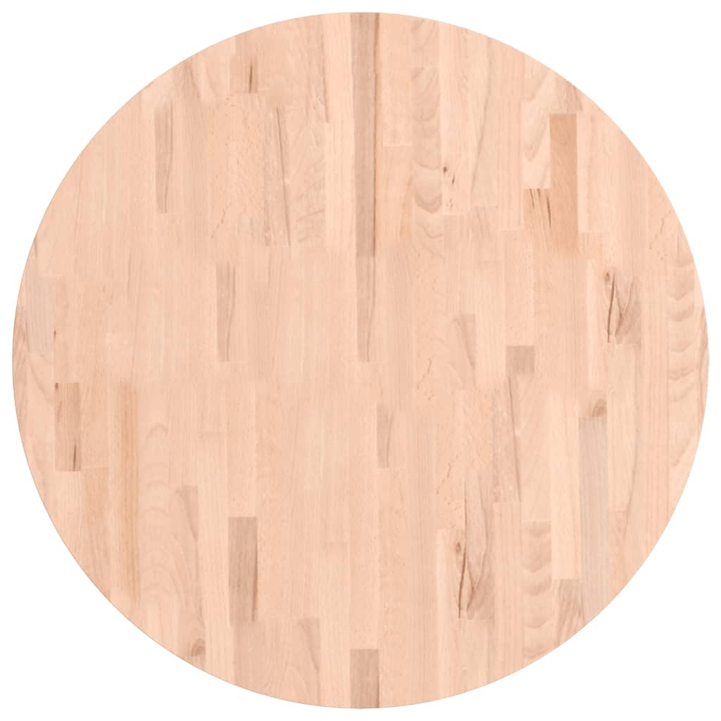 Tafelblad Rond Ø80X4 Cm Massief Beukenhout