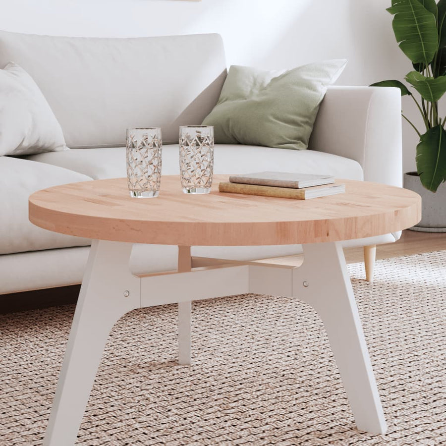 Tafelblad Rond Ø80X4 Cm Massief Beukenhout
