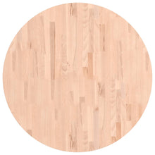 Tafelblad Rond Ø Massief Beukenhout 90 x 4 cm Lichtbruin