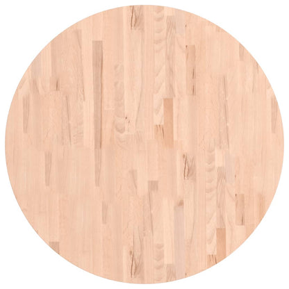 Tafelblad Rond Ø Massief Beukenhout 90 x 4 cm Lichtbruin