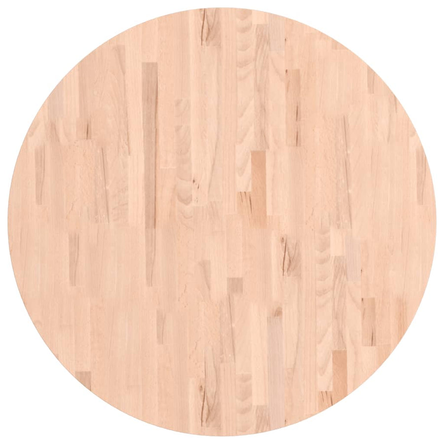 Tafelblad Rond Ø Massief Beukenhout 90 x 4 cm Lichtbruin